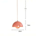 Elegant pink Danish Flower Bud Pendant Light with measurements, ideal for modern home decor and ambient lighting.