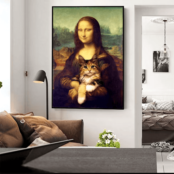 Funny Mona Lisa Cat Canvas