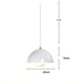 Modern Danish Flower Bud Pendant Light with measurements showing 16cm height and 25cm diameter. Ideal for stylish home decor.