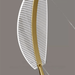 Close-up of Feather LED Chandelier Light featuring elegant aluminum and acrylic design.