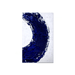 Deep Blue Swirl Abstract Canvas with textured oil paint on white background, showcasing modern artistic movement.