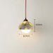 Travertine Yellow Marble Pendant Light with 15 cm Diameter and 18 cm Height, Perfect for Stylish Ambiance Enhancement