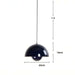 Black Danish Flower Bud Pendant Light with dimensions 25cm width, 16cm height, and 1.5m cable, elegant modern design.