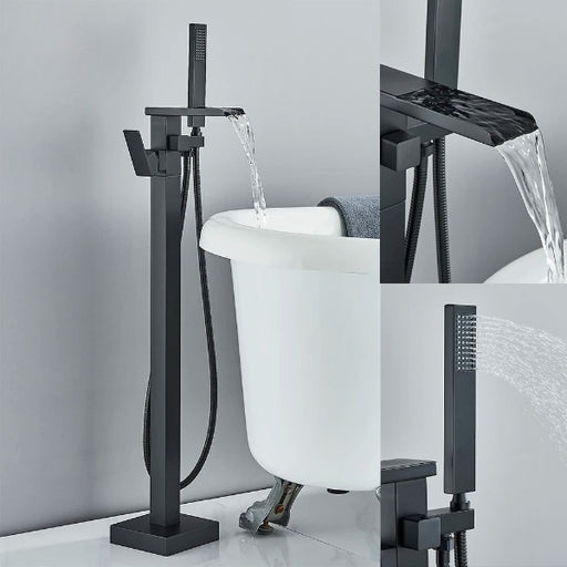 Floor Standing  Bathtub Waterfall Spout Tap with Hand shower - HomeComfort365