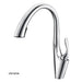 Sleek chrome pull-out sink faucet with single-handle design for precise temperature control and versatile kitchen use.