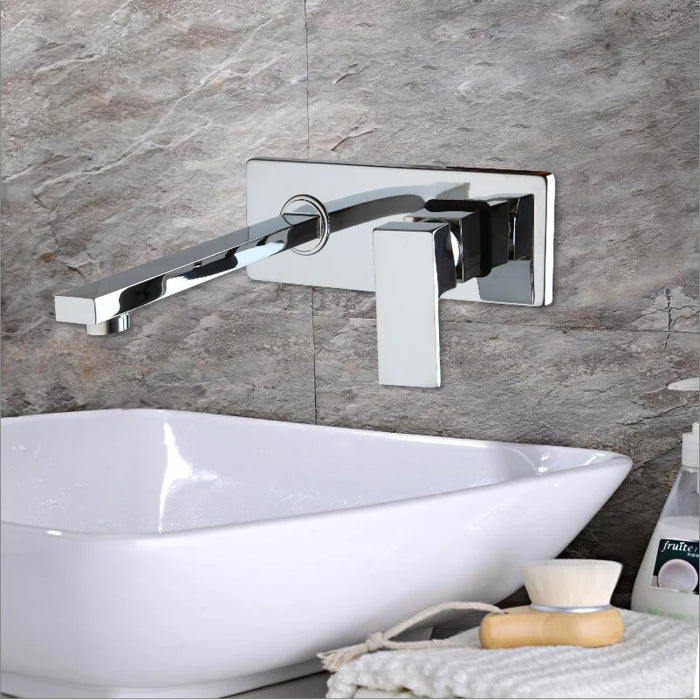 Wall Mounted Bathroom Faucet - Waterfall Mixer Tap for Sink & Bathtub - HomeComfort365