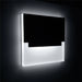 Modern LED recessed footlight with aluminum frame, emitting subtle up and down light, ideal for pathways and corridors.