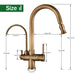 Antique Style 2-in-1 Brass Kitchen Faucet - HomeComfort365