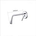 Elegant wall-mount water drop faucet in chrome finish with single-handle design, 240mm length, ideal for modern bathrooms.