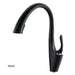 Sleek black pull-out sink faucet with single-handle mixer tap for versatile kitchen use and stylish design.