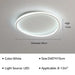 Modern LED ceiling flush mount lamp in white, diameter 40cm, height 15cm, suitable for 8-12sqm rooms, elegant and minimalist design.