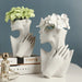 Nordic ceramic body art vases with floral arrangements, showcasing elegant female form and modern home decor.