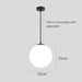 Modern Nordic pendant lamp with adjustable 100cm cord, 15cm glass shade, ideal for parlor and master bedroom lighting.