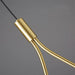 Gold finish detail of Frosted Glass Globe Chandelier for modern bedroom lighting