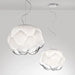 Modern cloud glass chandeliers with soft diffused light and adjustable cords for versatile hanging in living or dining spaces.