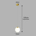 Modern round glass pendant light with adjustable 150cm brass finish for living spaces.