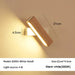 360° Rotatable LED Wall Lamp in warm white, model B2001-White-Small, 21cm x 4.5cm, 4W, elegant design for versatile lighting