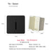 No-sensor step light, black, non-waterproof, dimensions 88x88mm, for indoor use, aluminum and iron construction.