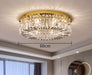 Luxury modern crystal round ceiling chandelier, 60cm diameter, elegant lighting fixture for sophisticated interiors.