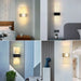 Modern LED fantasy wall lamp in various interior settings, showcasing sleek Nordic design and ambient lighting for stylish homes.