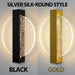 Black and gold silver silk round style LED wall lamps with luxurious design and modern Nordic aesthetic.