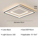 Geometric Modern LED Ceiling Lamp, black, 50cm diameter, 5cm height, LED light source, suitable for 10-15m² spaces.