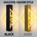 Luxurious gold foil acrylic LED wall lamps in black and gold, modern square style for upscale interior decor.