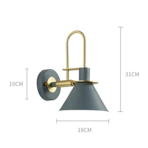 Modern industrial wall lamp with sleek black finish and minimalist iron design, ideal for contemporary home decor.