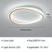 Modern gold LED ceiling flush mount lamp with sleek design, D50xH11cm, suitable for 10-15m² spaces.