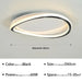 Modern LED ceiling flush mount lamp, black, D60cm, 60W power, suitable for 15-20m² area, sleek contemporary design