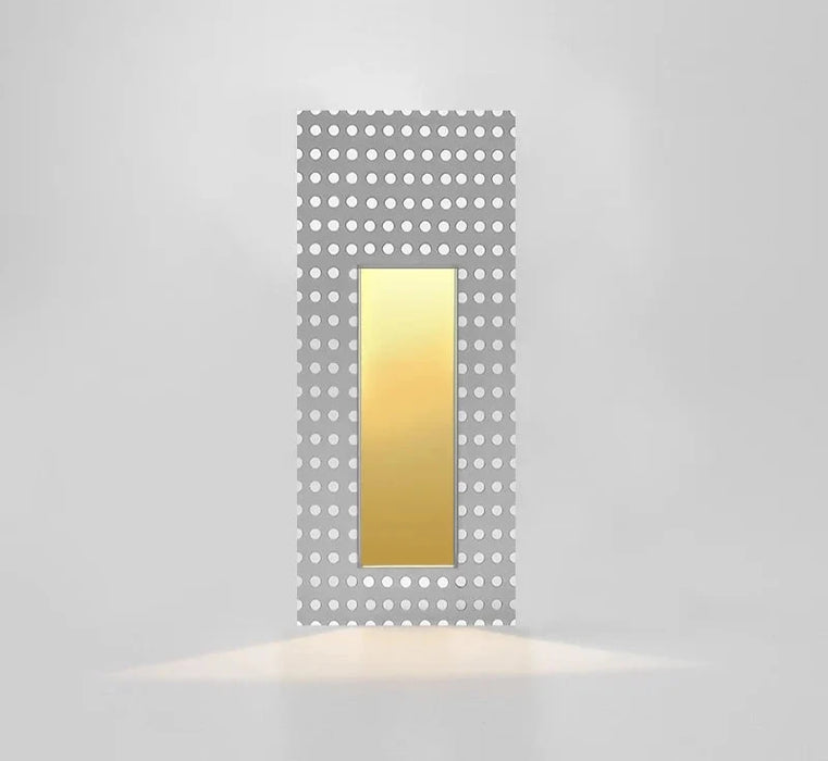 Frameless recessed LED wall lamp for stairs with aluminum body, ideal for foyers, hotels, and corridors.