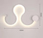 Nordic Curve Wall Lamp - Modern Style LED Light with Metal and Acrylic Design, 700mm x 400mm, for Bedrooms and Foyers.