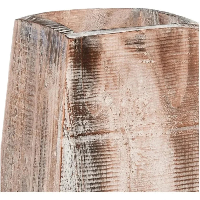 Washed Oblong Wooden Vases - HomeComfort365