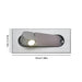 Rotatable concealed LED headboard light with a minimalist design in silver finish, measuring 19cm by 8cm.