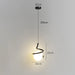 Norse LED Pendant Lamp with switchable light colors, glass and iron design, dimensions 18x29x10cm, ideal for indoor use.