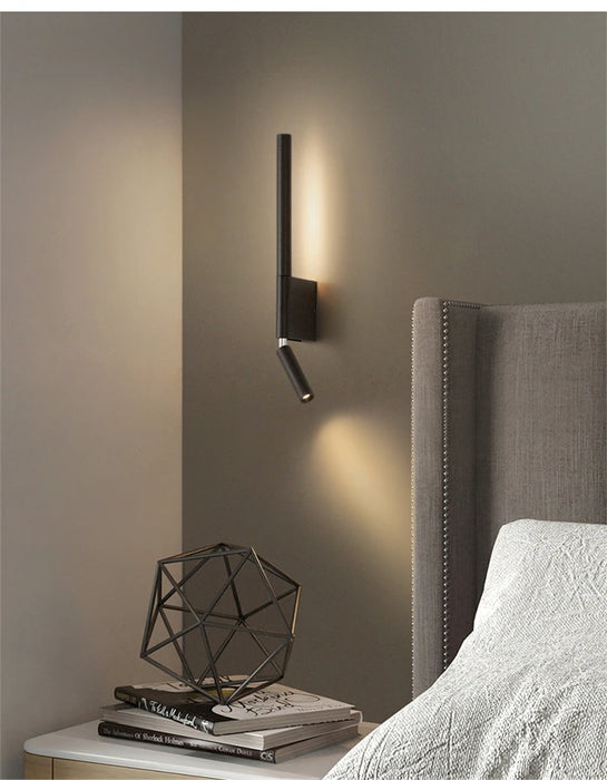 Modern adjustable bedside wall lamp with LED light, CCC and CE certified, wall-mounted for reading, enhancing bedroom decor.