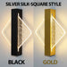 Black and gold Silver Silk-Square style LED wall lamps with modern design and acrylic detailing.