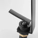 Ultra-Thin Waterfall Basin Faucet in Black with Single-Handle Control and Modern Design