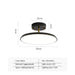 Modern rotatable LED ceiling light, black copper/acrylic, 20cm diameter, adjustable; perfect for hallways and balconies.