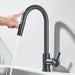 Touch sensor kitchen faucet with precision control, enabling effortless operation and modern convenience in a sleek design.