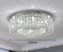 Luxury modern crystal chandelier, 100cm, round ceiling light, elegant design for bright and sophisticated home lighting.