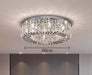 Luxury modern crystal round ceiling chandelier, 60cm diameter, elegant design, premium crystal lighting, adds sophistication.