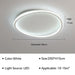 Modern white LED ceiling flush mount lamp with 50cm diameter, 11cm height, circular design, suitable for 10-15m² rooms.