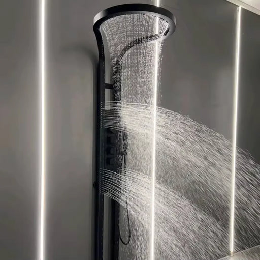 Luxury Stainless Steel Waterfall Shower Panel – Massage & Sprinkler System - HomeComfort365