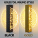 Luxurious Gold Foil Acrylic LED Wall Lamp in black and gold, modern Nordic design, ideal for upscale interiors.