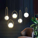 Modern cage chandelier with LED bulbs in elegant iron design, perfect for parlor, study, or bedroom lighting.