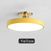 Yellow Macaron LED Ceiling Light for Modern Interiors