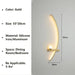 Gold wall light, 55x20cm, silicone and aluminum, ideal for dining room or bedroom, suitable for spaces 5-8㎡.