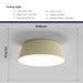 Modern LED ceiling light in milk coffee color, 46cm diameter, with 36W LED for 8-12m² space, made of carbon/hardware.