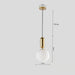 Modern Nordic pendant lamp with white glass shade and gold plated finish, ideal for living rooms or bedrooms.